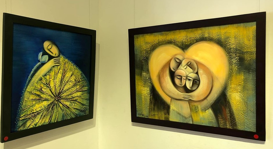 Ngắm tranh Hoàng A Sáng thấy năng lượng yêu thương